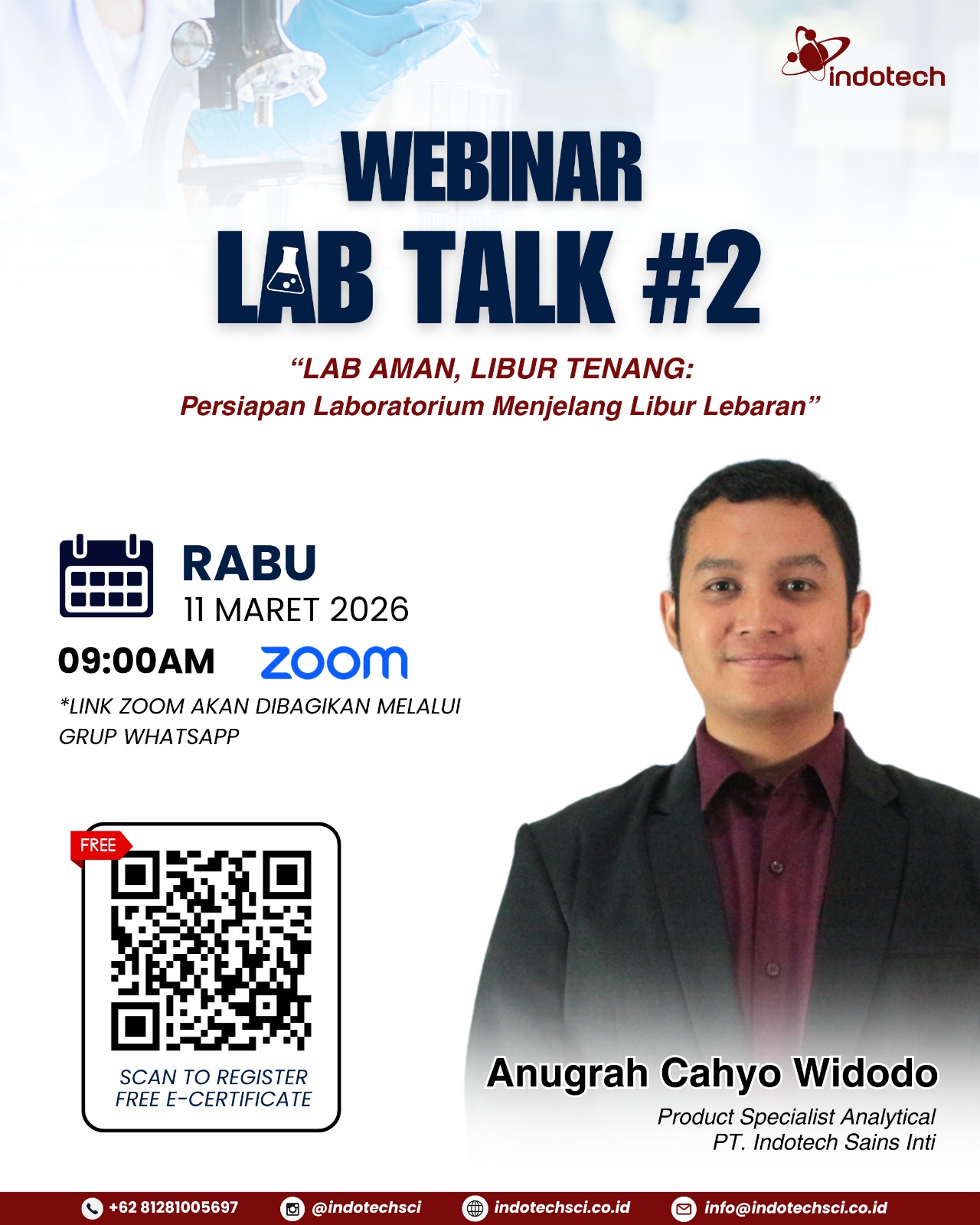 Webinar Lab Talk #2: “Lab Aman, Libur Tenang: Persiapan Laboratorium Menjelang Libur Lebaran”